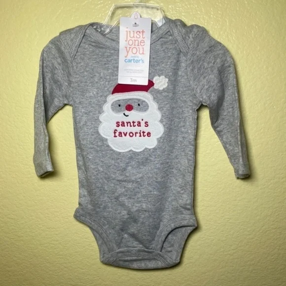 BABY‎ carter’s just one you bodysuit santa’s favorite - Picture 2 of 6